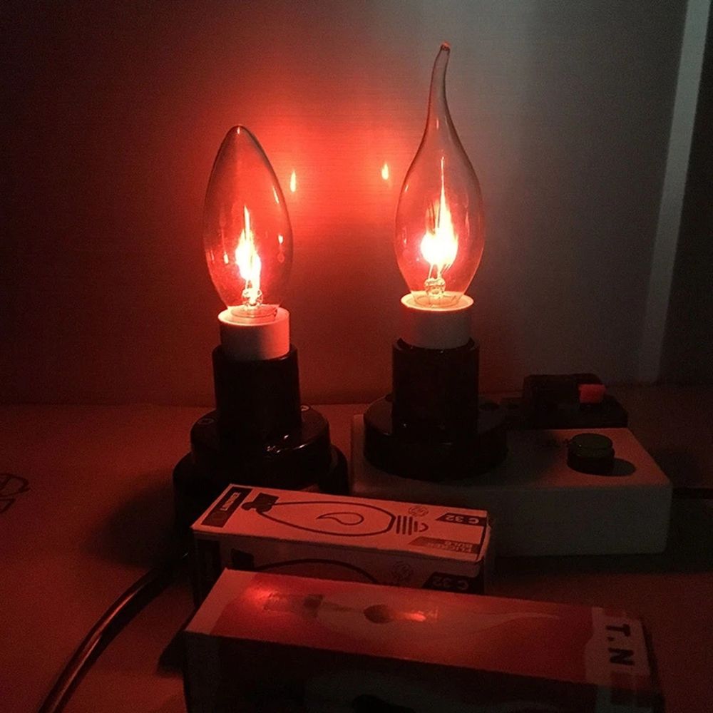 Wire For Decor Lighting Flame Effect Night Light Candle Tip Lamp LED Light Bulb Candle Light