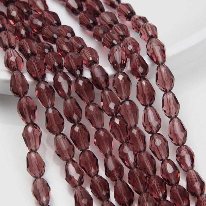 1 Strang 8x12mm Abstandshalter Wassertropfen Perlen AB Glanz Glas Kristall Perlen Armbänder für Damen Zubehör Perlen für Schmuckherstellung