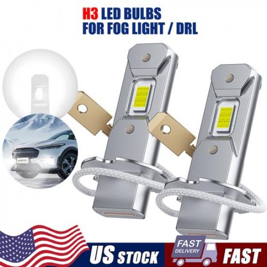 AUXITO H3 Fog Light Bulbs White 6500K Xenon kit LED Conversion New Version EAX V