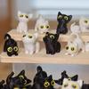 3D Printed Big-Eyed Cat Ornaments Mini Statues Miniature Cute Kitten Micro Landscape Crafts Small Ornaments Desktop Decoration