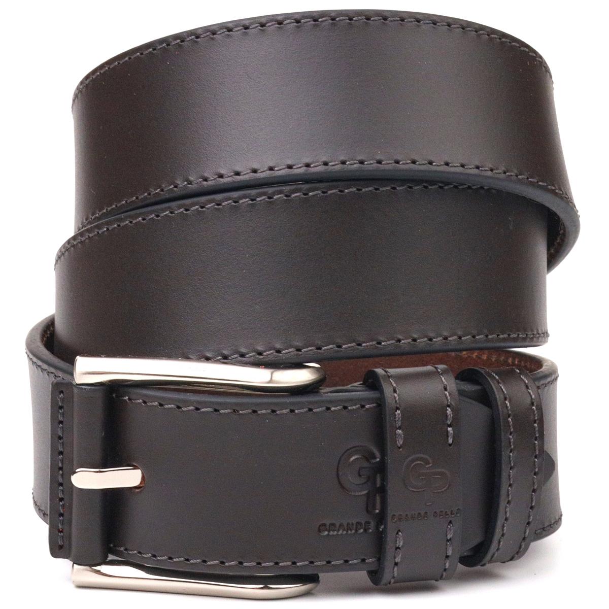 

Стильний чоловічий шкіряний ремінь GRANDE PELLE Leather Belt 21462 Коричневий