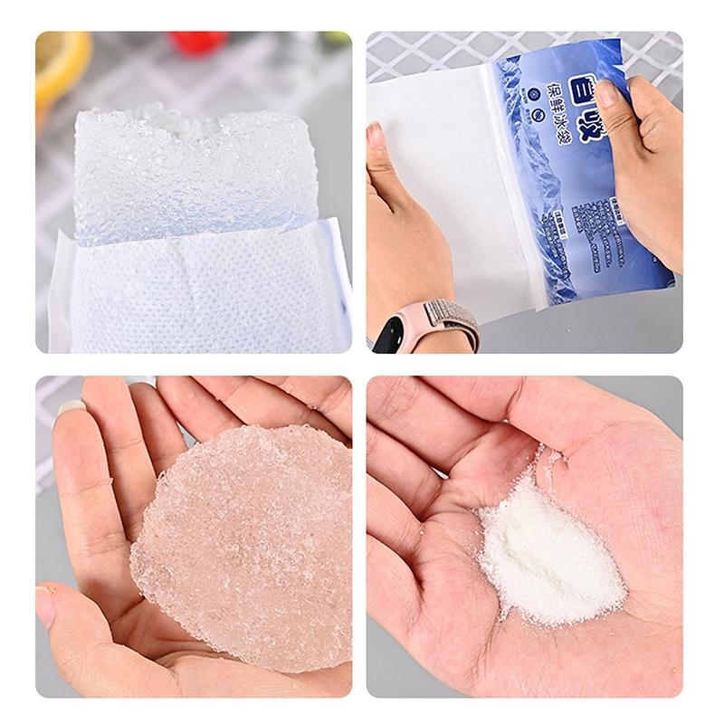 1Pcs Reusable Ice Pack Bag Self-Priming Icing Cooler Bag Pain Cold Compress Drinks Refrigerate Picnic Food Keep Fresh Ice Packs