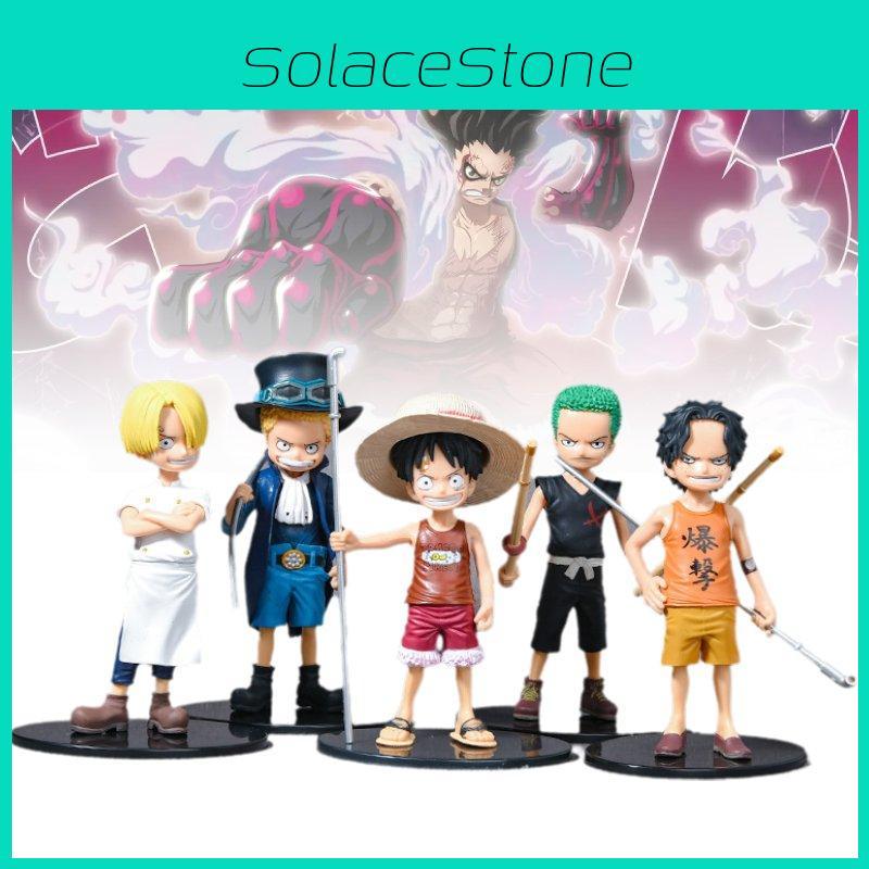Collectible Pvc Anime Figurines Set Of Five Luffy Sabo Ace Sanji Zoro Models