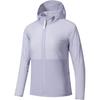 Comfortable Casual Minimalist Color-Block Lightweight Hooded Zip Jacket Women Jackets Gray-Mist-Purple 162520611-3