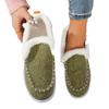 Übergröße Damen Schuhe Slipper Damen Ballerinas Outdoor Warm Lässig Bohnenflats Damen Runde Zehenpartie Slip-on Leichte Schuhe Damen