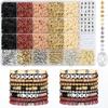 CCB Bead Kit 24 Grid Polymer Clay Beads & Pearl Charms for DIY Jewelry Making Necklace Bracelet Supplies