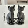 Künstlerisches Katzen-Paar-Statue 3D-gedruckt Herz-Thema Tier-Skulptur Romantiker Verzierung Für Festliche Tischdekorationen
