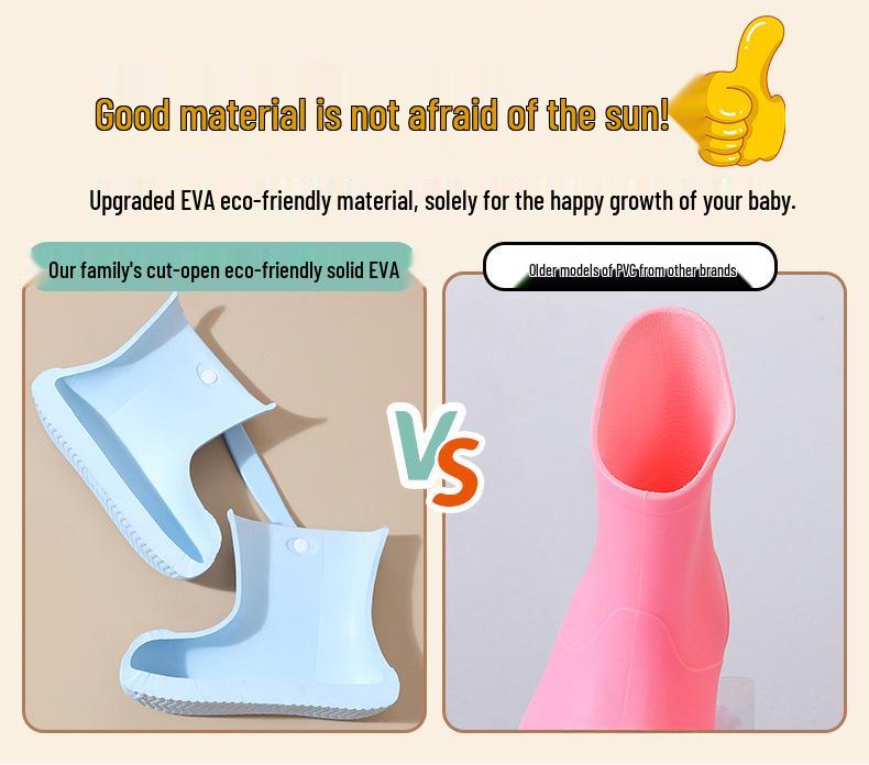 2026 New Style Children's Waterproof Rain Boots: Short Ankle, Non-Slip EVA for Boys and Girls