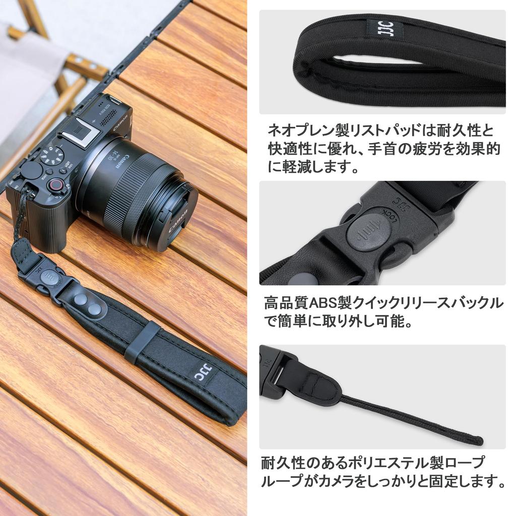 JJC Camera Handle Drop Quick Compatible with Lumix Canon EOS R50 V R10 Fuji Sony RX1R and Other and Compact Digital Cameras Strap, Strap, Prevention,