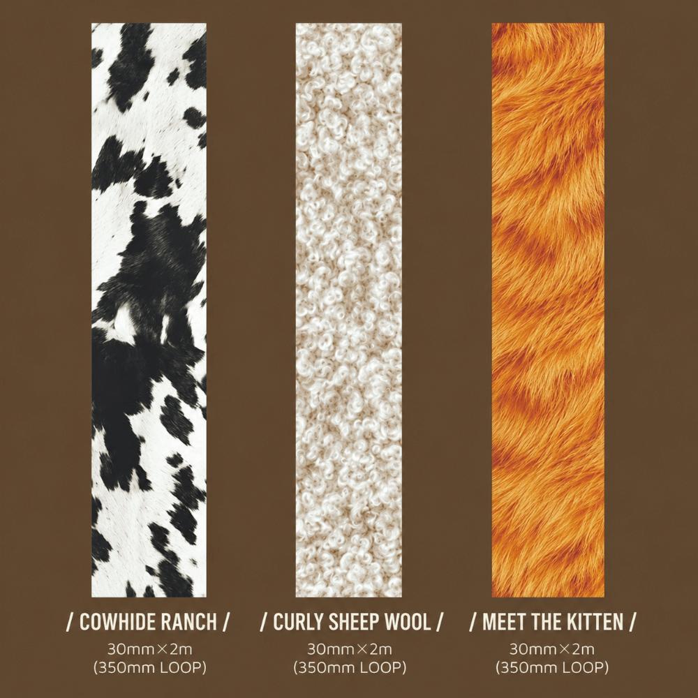 Fluffy Texture Washi Tape Collage Scrapbooking Stationery Stationery Decoration