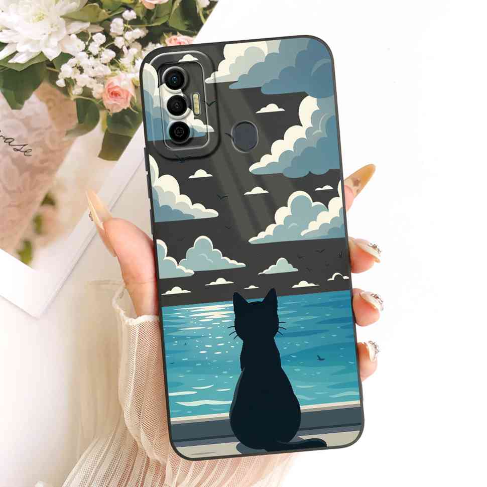 Cover For Tecno Spark 7 2021 Cute Rabbit Casing KF6 KF6j Soft Silicone Casing For Tecno Spark 7 Spark7 Back Cover Coque