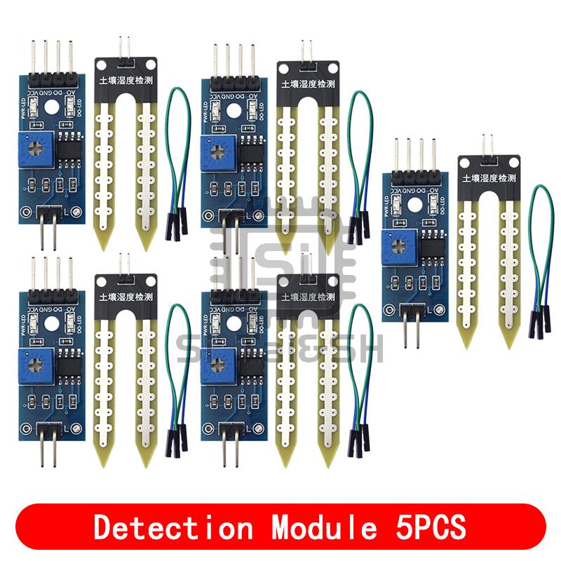 1-5PCS Smart Electronics 3.3V 5V 12V Soil Moisture Hygrometer Detection Humidity Sensor Module For arduino Development Board