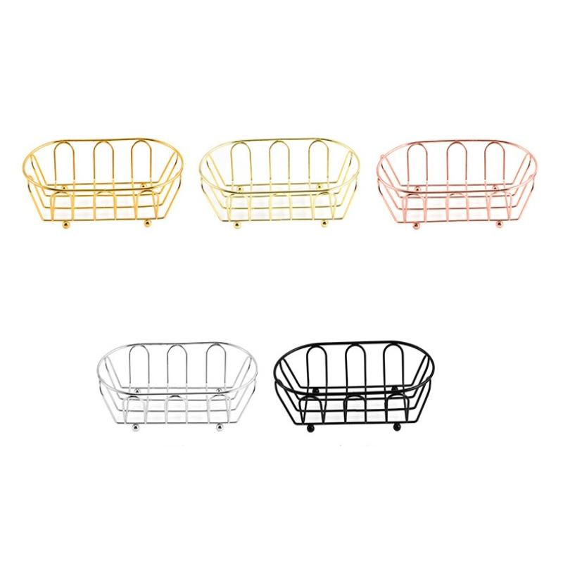 Iron Storage Basket Multi-Purpose Organizer For Accessories,Cosmetics, Vanity, Desk, Photo Props, Shelf Baskets
