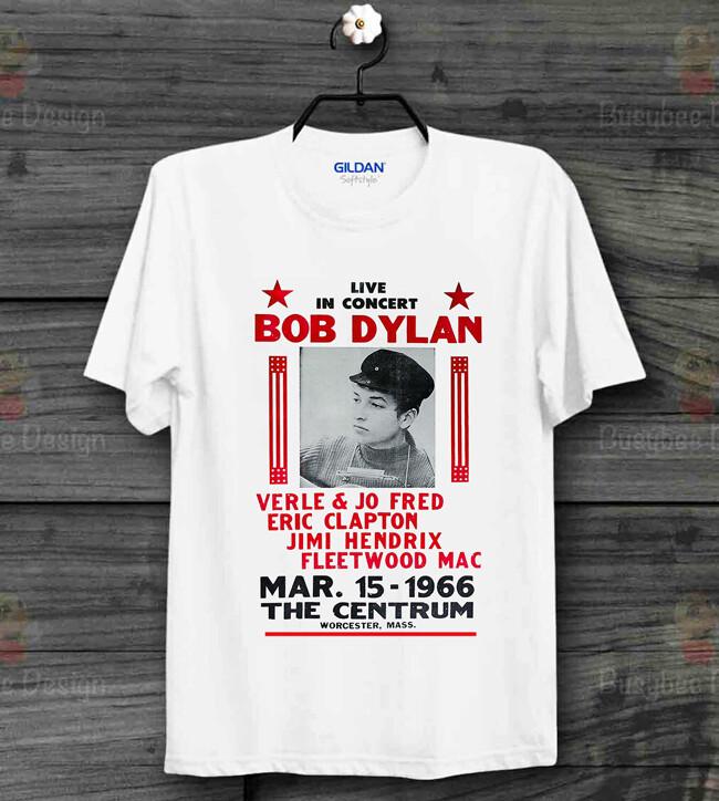 26 Bob Dylan 66 Gig Concert Centrum Poster Vintage Ideal Gift Unisex T Shirt B526 Unisex T-Shirt XXL