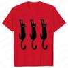 Funny Black Cat Men T-shirt Summer Harajuku Fashion Male Breathable Aesthetic Oversized Clothing Ulzzang Tees Graphic Y2k Tops