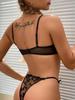 2024 Euro-Amerikanisches kleines Herz Spitzen-Dessous-Set