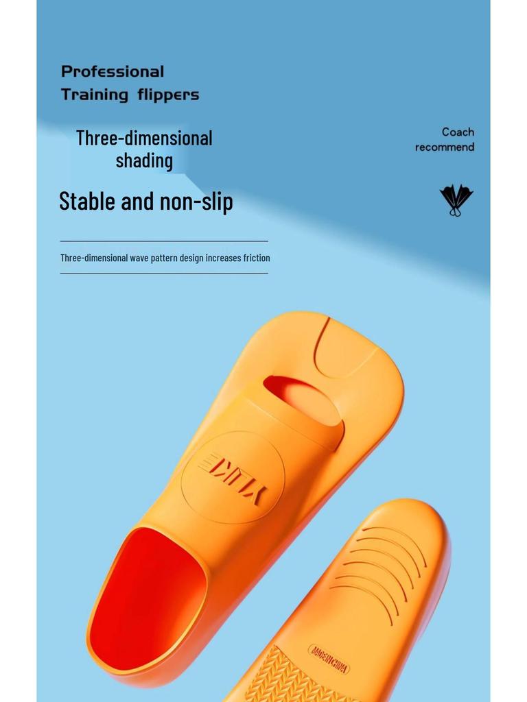 Unisex Freestyle Silicone Swim Fins for Adults and Children - Lightweight Diving Training Gear