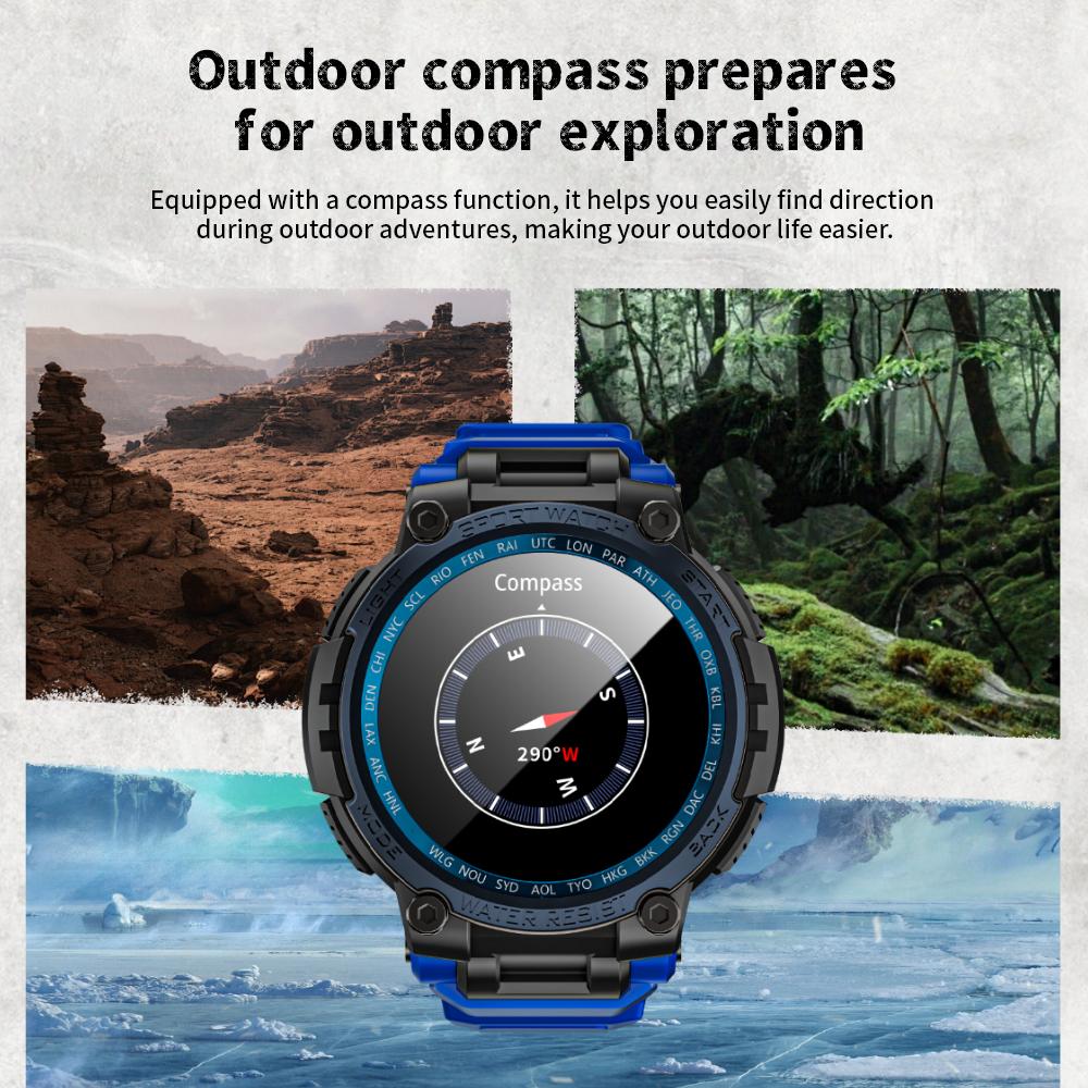 LOKMAT New ATTACK MAX Sport Rugged Smart Watch BT Calls Waterproof Military Smartwatches Heart Rate Monitor Fitness Tracker