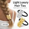 Braid Shaped Ponytail Hair Tie Metal Rubber Band Scrunchies Elastic Headband  For Women Girls
