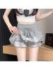 2025 Autumn Black High-Waist A-Line Skirt for Women: Slimming, Fluffy, Elastic Fit