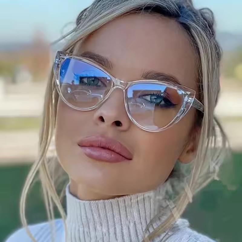 Anti-Blue Light Glasses High Quality Cat Eye Eyewear Women Sexy Fashion Eyeglasses Blue Light Blocking Man Lady Computer Eyeglas