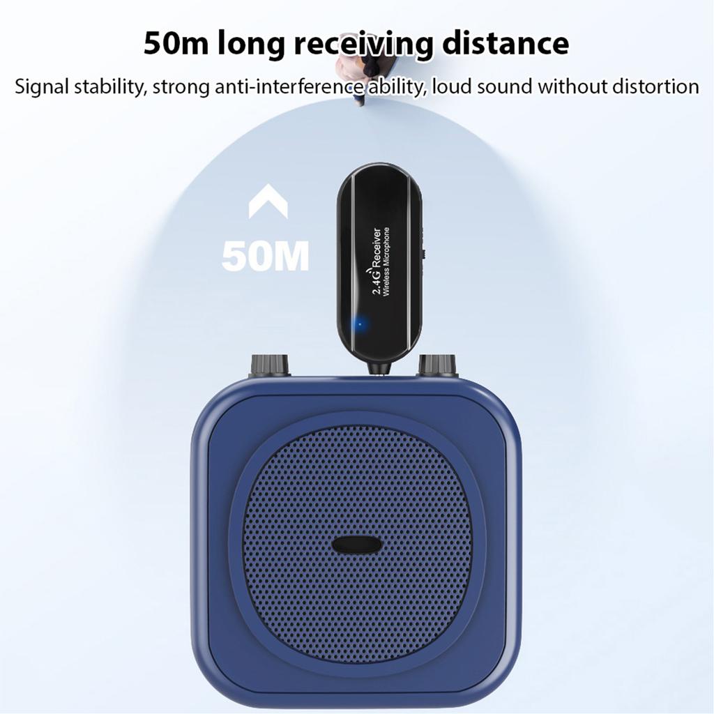 2.4G Wireless Microphone Headset 164ft Range Headset Mic and Handheld Mic 2 In 1 Professional Voice Amplifier Headset