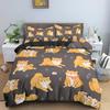 Dachshund Dog King Queen Duvet Cover Cartoon Pet Puppy Bedding Set Sausage Dog Quilt Cover Cute Animal Polyester Comforter Cover
