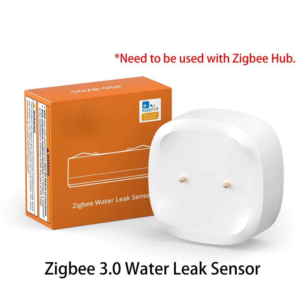 SNZB-05P Zigbee 3.0 Water Leak Detector 5 Years Lifetime IP67 Waterproof Remote Control Smart Home with Alexa Google Home