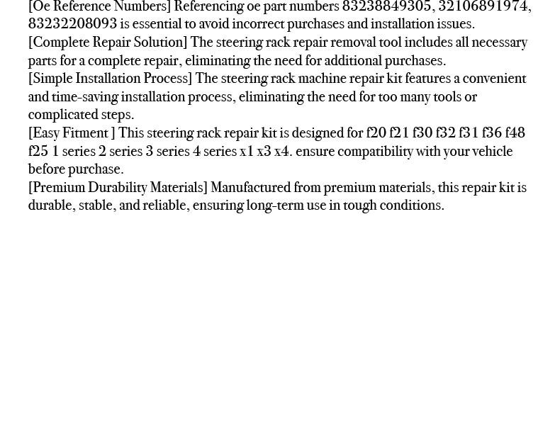 Zestaw naprawczy drążka kierowniczego BMW 32106891974