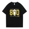 Summer Fashion Heavyweight Retro Men's English Letters 100% Cotton Printed Round Neck High-quality Casual Fitness Street T-shirt