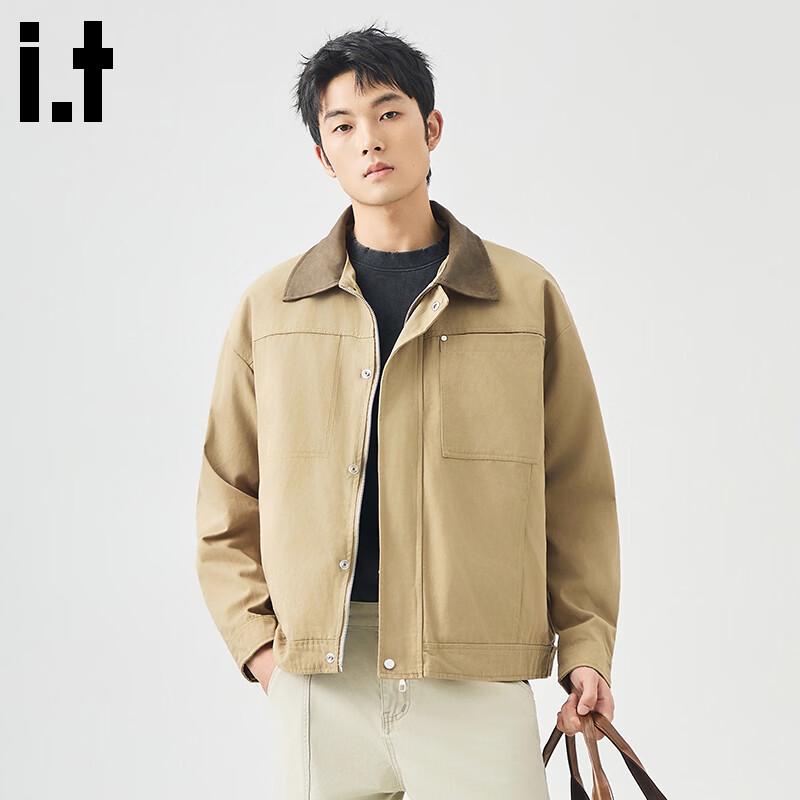 Men s Relaxed Fit Cotton Lapel Jacket XL