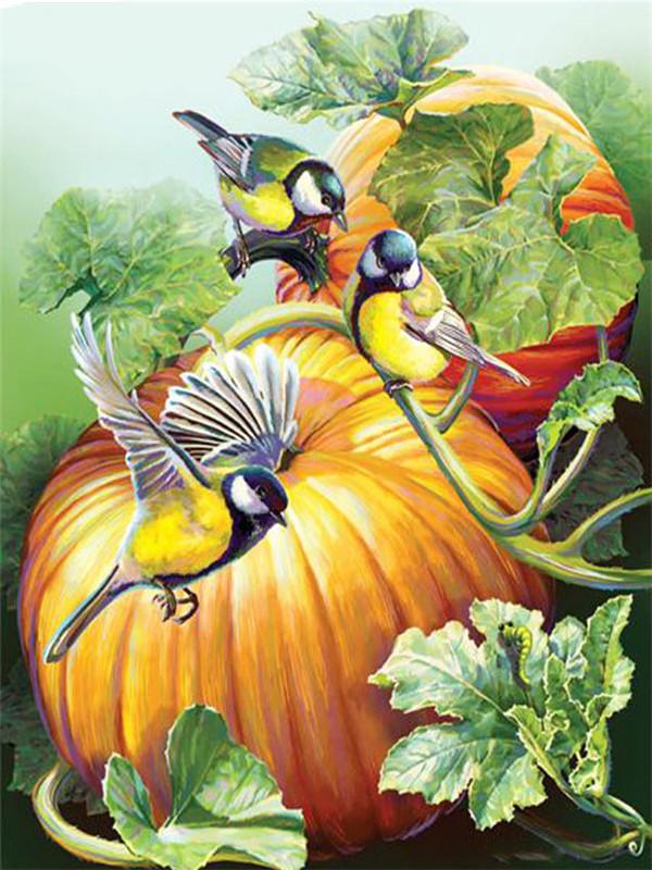 5D Diamond Painting Bird Animal Full Drill Craft Kit Diamond Embroidery Sunflower Mosaic Pumpkin Needlework Home Decor