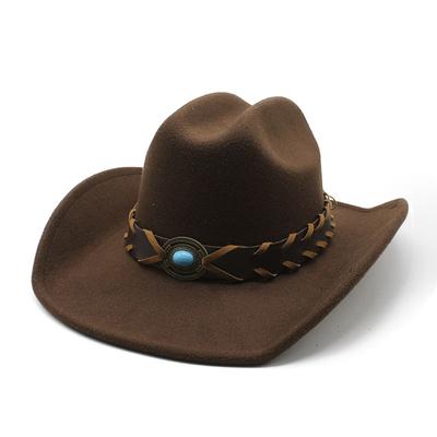 Sombrero de Copa Sombrero de Vaquero Occidental Sombrero de Jazz de Caballero Bailarín Masculino Sombrero para el Sol Sombrero Mongol de Pradera Femenino