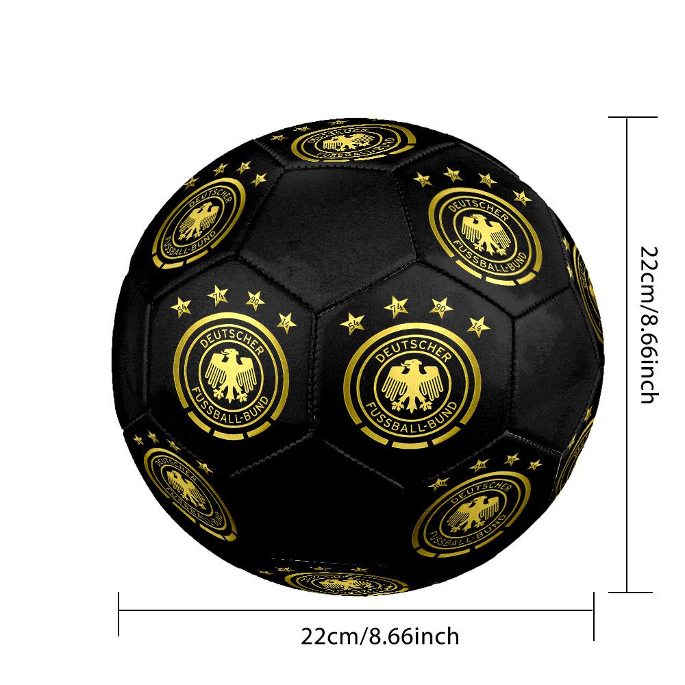 Germany national football logo Size 5 Soccer Ball, Machine-Stitched PVC, Durable & High Bounce, All Ages Fit, fan merchandise, matches & outdoor use.