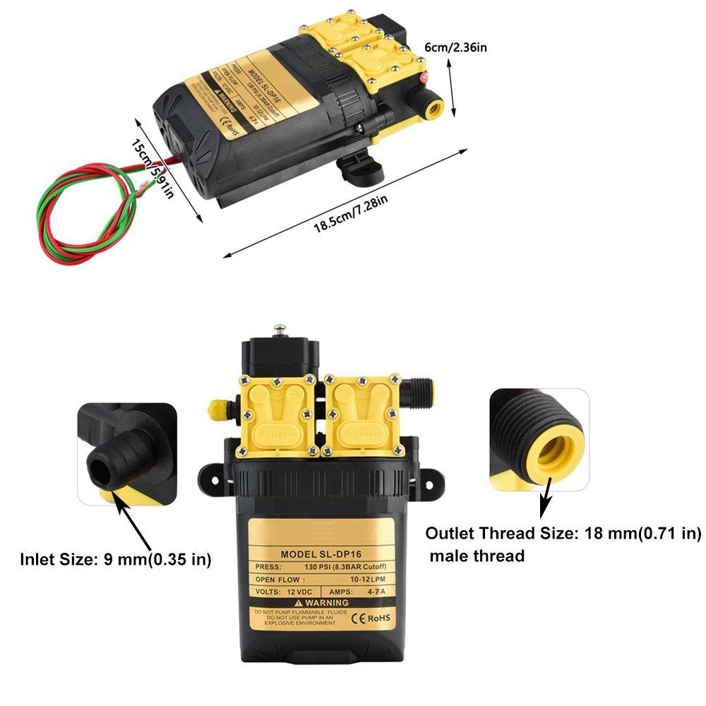 7-9LPM Flow Rate Electric Water Pump DC12V Agricultural Water Pump  Agricultural Use