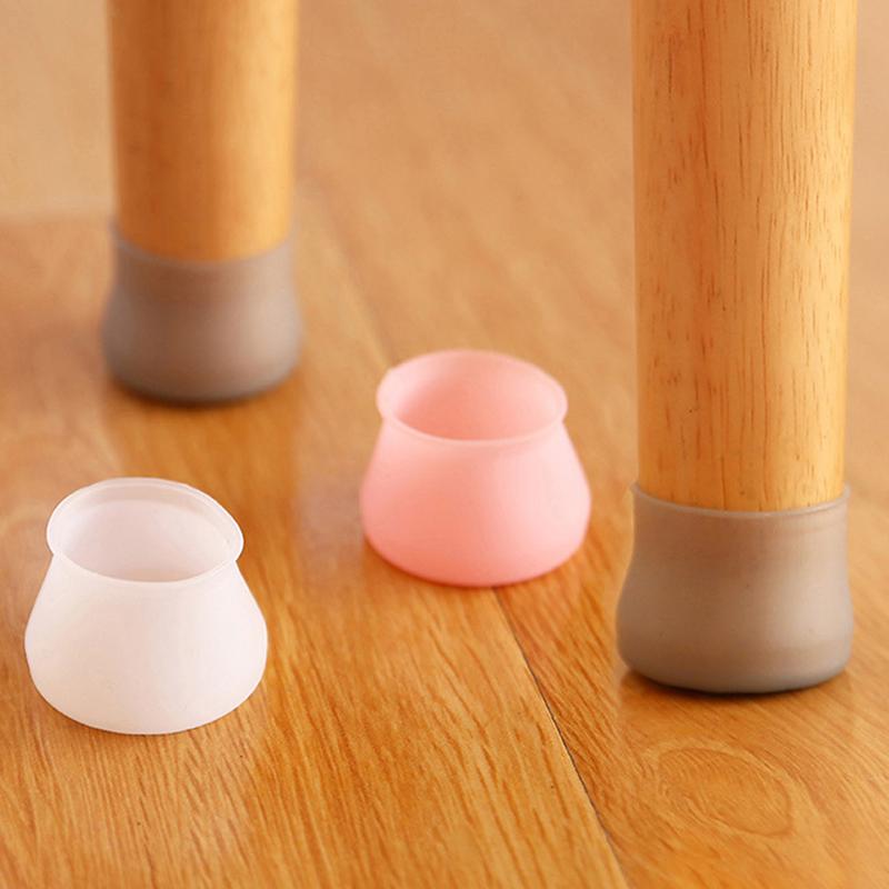 8Pcs Silicone Chair Furniture Leg Feet Cap Cover Protection Table Pad Protector