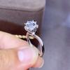 Eight Hearts And Eight Arrows Pt950 Kuaishou Full Diamond Opening Ring Female Zircon Diamond Ring