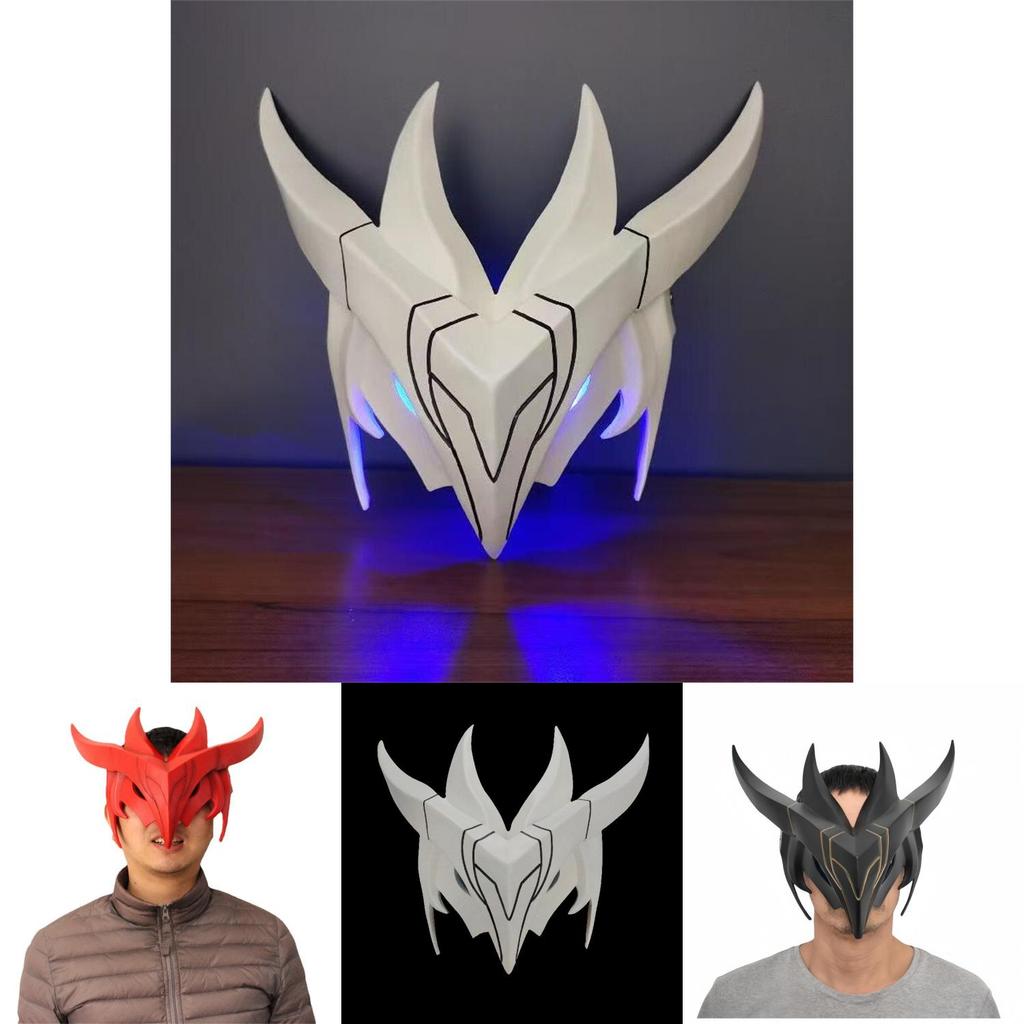 League Of Legends Yone Lighted Mask With Sword Spirit For Cosplay And Halloween Decor
