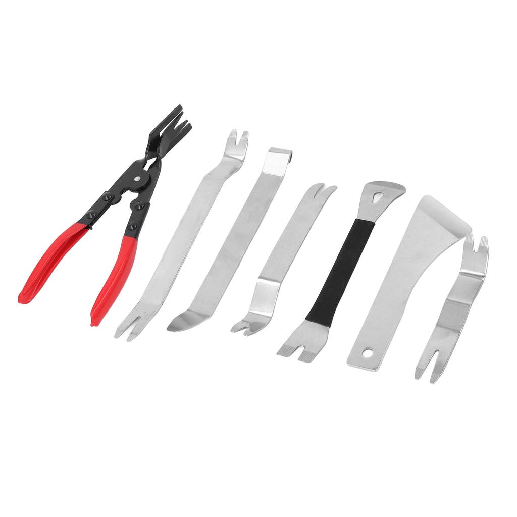 7Pcs Auto Trim Removal Tools Stainless Steel Clip Pliers Pry Bars Set for Car Door Panel Dashboard I