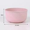 1pc Solid Color Wheat Straw Bowl Fruit Vegetable Dessert Rice Bowl Lightweight Food Bowls Household Kitchen Dining Tableware