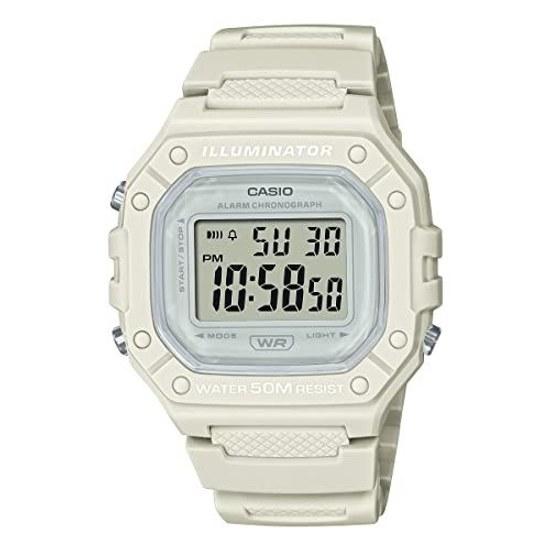 CASIO Standard Digital Wristwatch W-218HC-8AV Mens Womens Cheap Chipkashi Beige Overseas Model