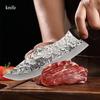 Carbon Steel Kitchen Knives Wooden Handle Cleaver Slicing Knife Hand Forged Blade Butcher Boning Knife Wood Handle Chef Knife