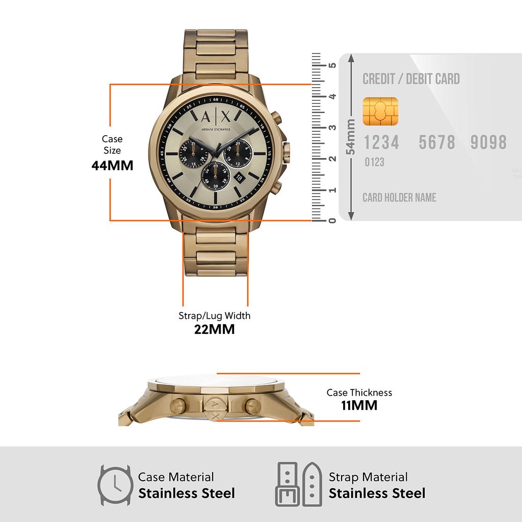 Armani Uhr AX1739 Braun Regular Imported Product [AX Exchange] Herren