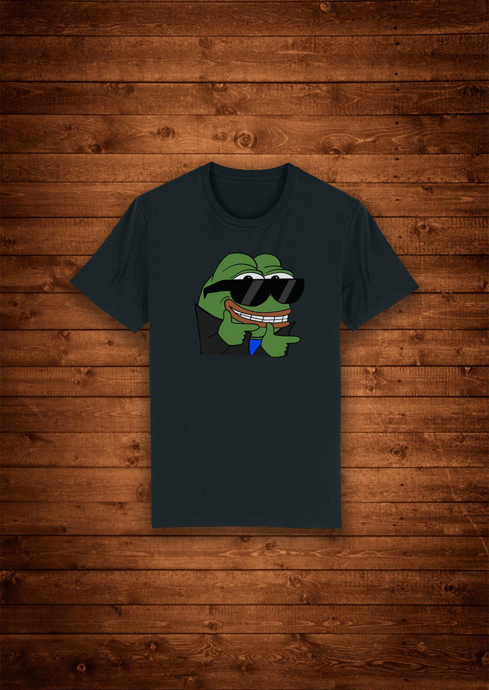Cool Finger Pepe The Frog Meme / T shirt Unique Design Street Wear Art Urban Graphic Tees Top S