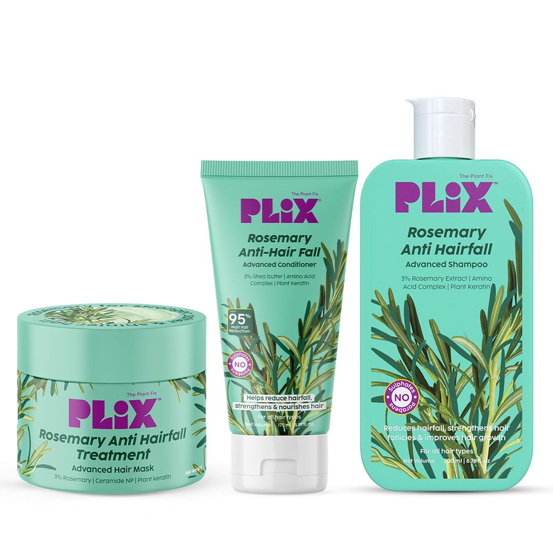PLIX The Plant Fix Rosemary Advanced Shampoo 200ml Conditioner 175ml Hair Mask 200g Hair Care Set