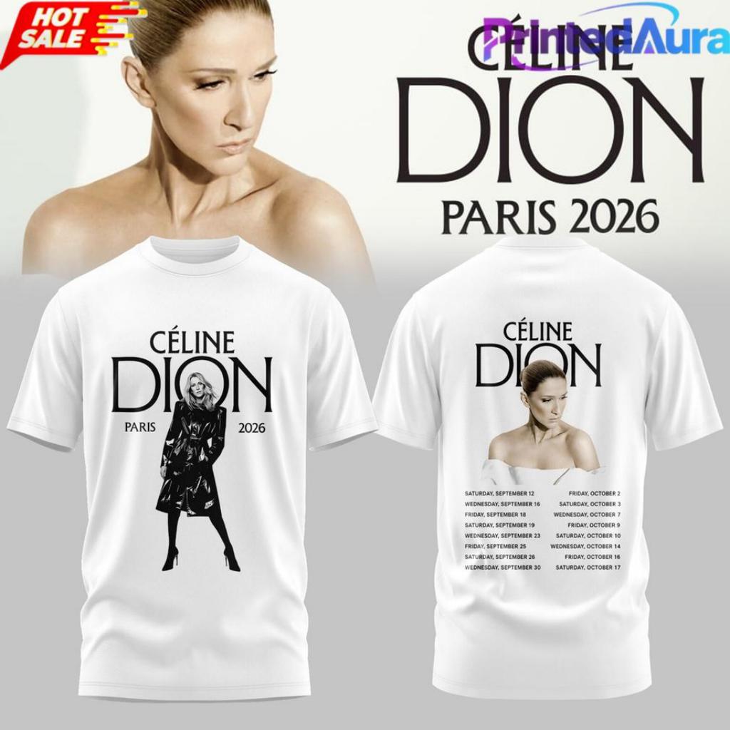 Celine Dion 2026 World Tour Courage Love Music Graphic Shirt  Summer Leisure Men's T-Shirt Children's Clothing Tee Y2k Woman