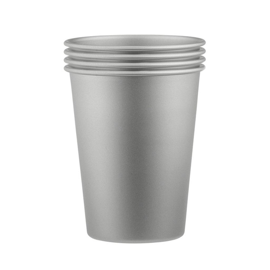 320ml Ti Cup Whiskey Pure Ti Camping Drinkware Lightweight Durable Outdoor Travel for Juice Beverages Cold Drinks 4PCS