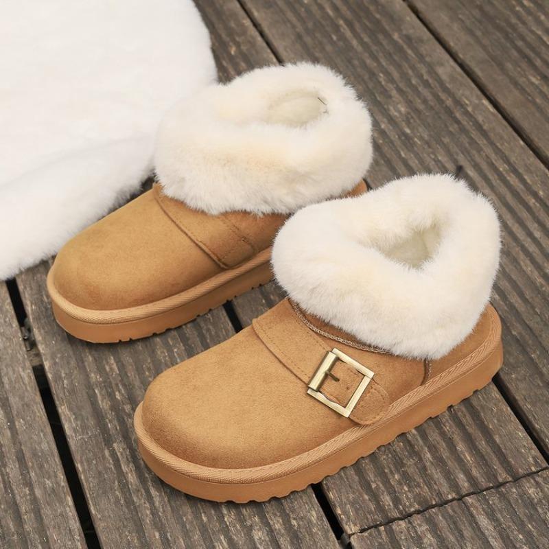 Women's Snow Boots Thicken Plush Warm Cotton Boot 2025 Winter New Women's Boots Suede Casual Ankle Boots Non Slip Platform Botas