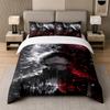 3Pcs Bed Set,Tokyo Ghoul 1 Duvet Cover and 2 Pillowcases, Printed Bedding Decor For Guest Room