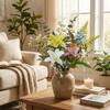 Plastic Simulated Flower Handmade Silk Fake Bouquets Centerpiece Fake Flowers  Wedding Decor